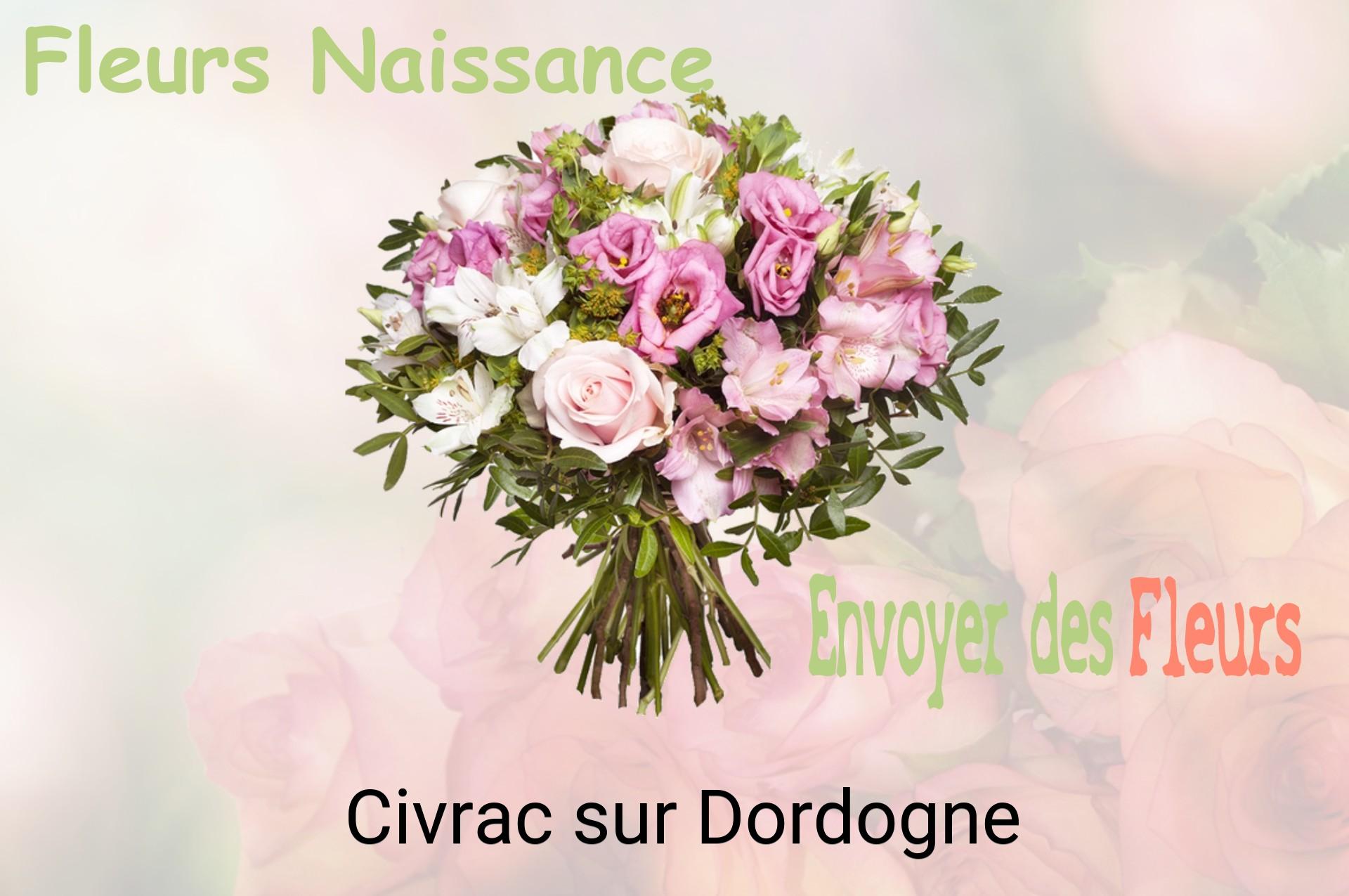 Bouquet de fleurs de naissance livré à Civrac-sur-Dordogne