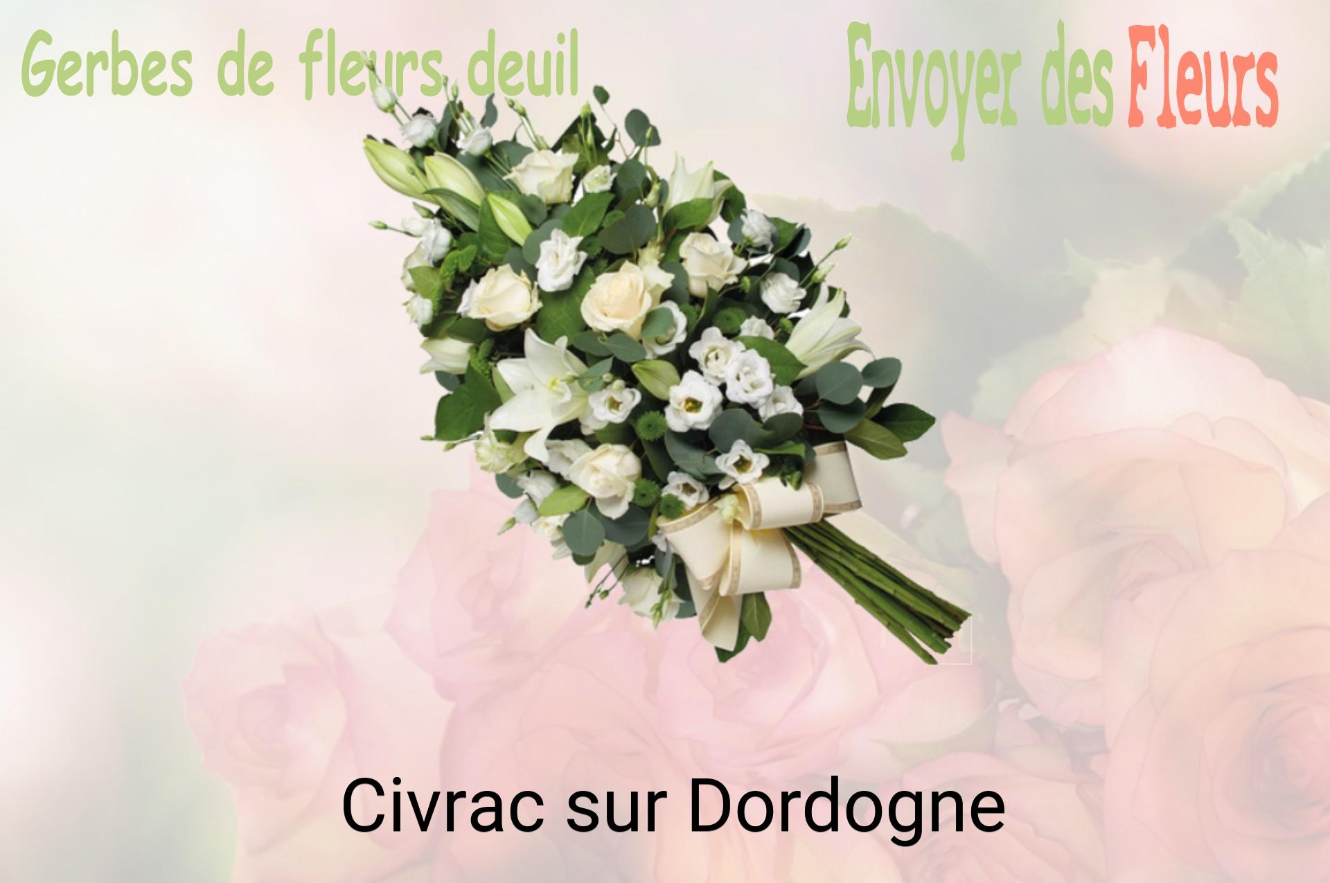 Gerbe de fleurs de deuil livrée à Civrac-sur-Dordogne
